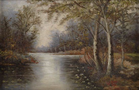GWENDOLYN BENNETT (1902 - 1981) Untitled (River Landscape).